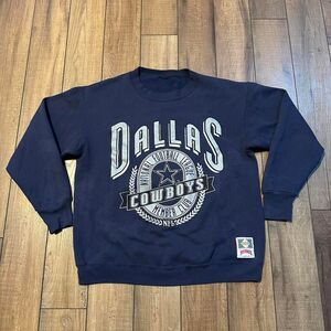 Vintage Dallas Cowboys Crewneck Sweatshirt Men's‎ Medium Nutmeg Navy Blue